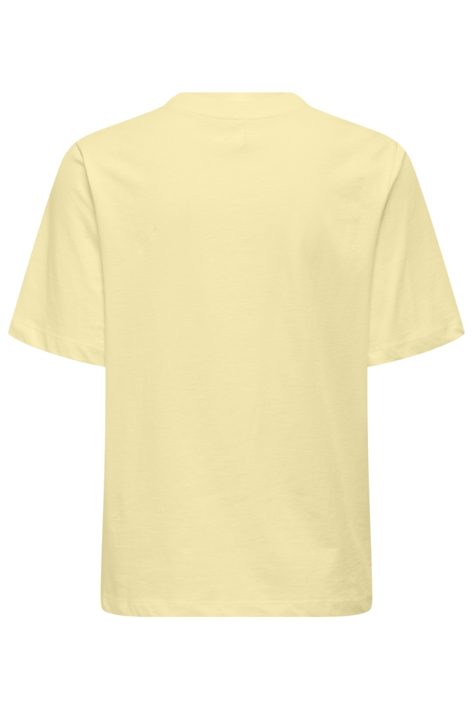 ONLTRUDY S/S BOXY TEE CS JRS 15338541 Pastel Yellow/Sardines